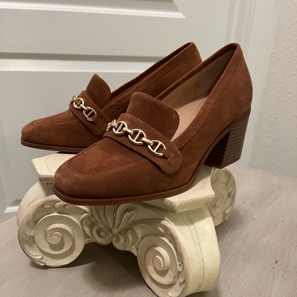 Alex Marie Heeled Loafers Sued Leather Size 8